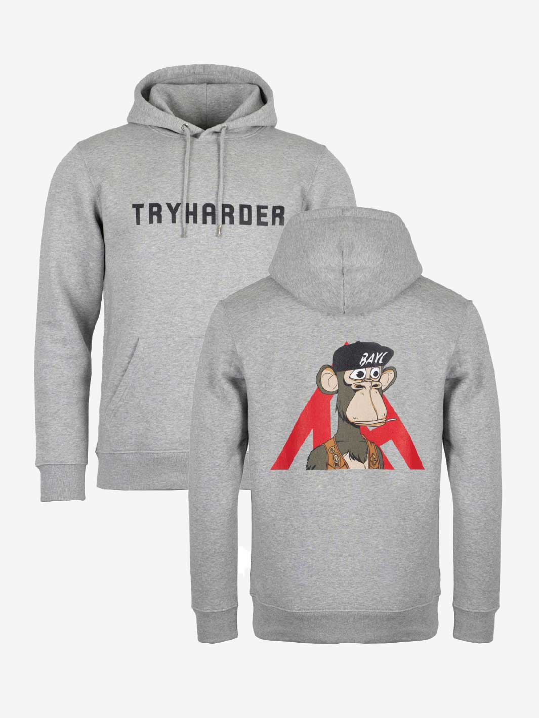 BORED APES #4567 X TRYHARDER | BAYC HOODIE | GREY