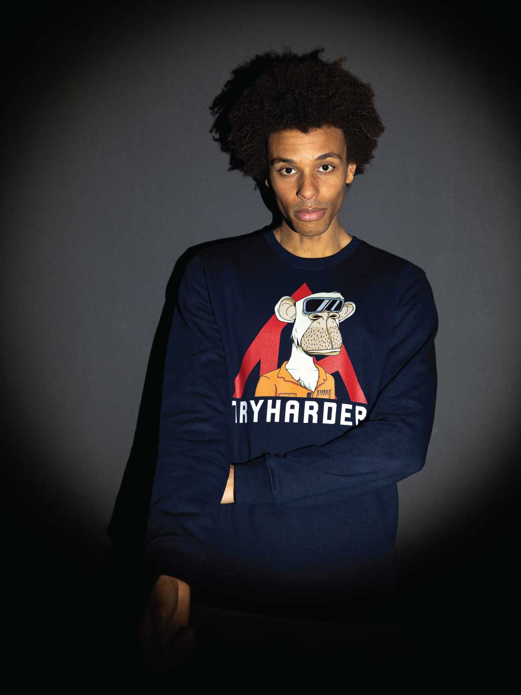 BORED APES #8134 X TRYHARDER | BOLD SWEATER | NAVY
