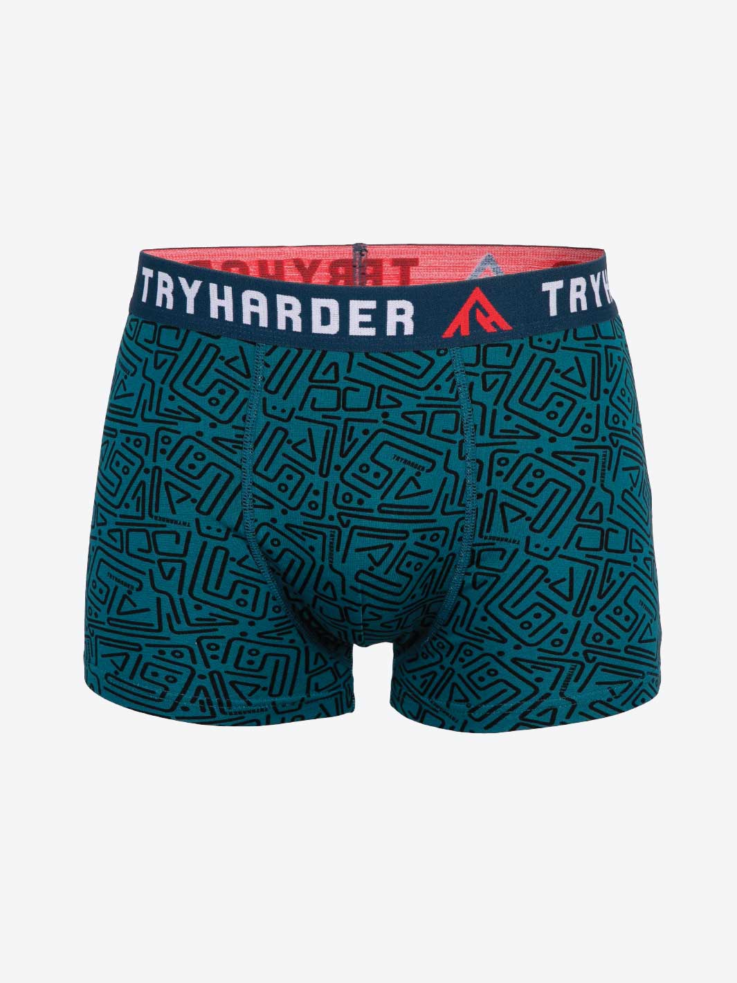 TRYHARDER - Boxer - Labyrinth blau 1 Pack