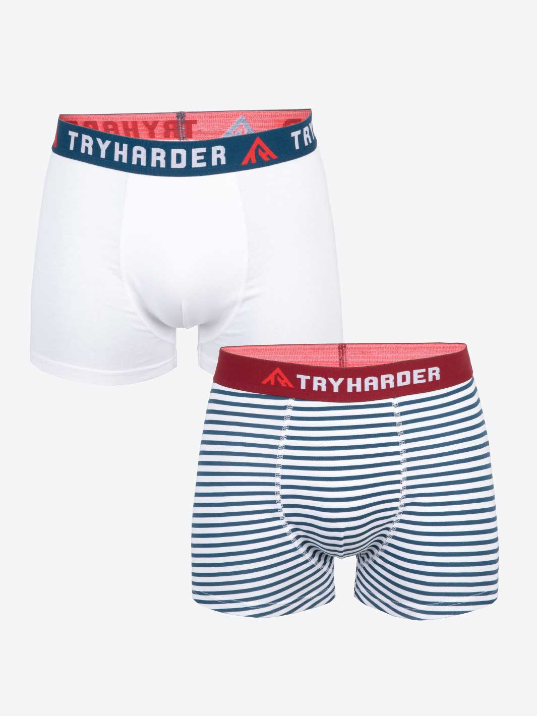 TRYHARDER - Boxer - White 2 pack