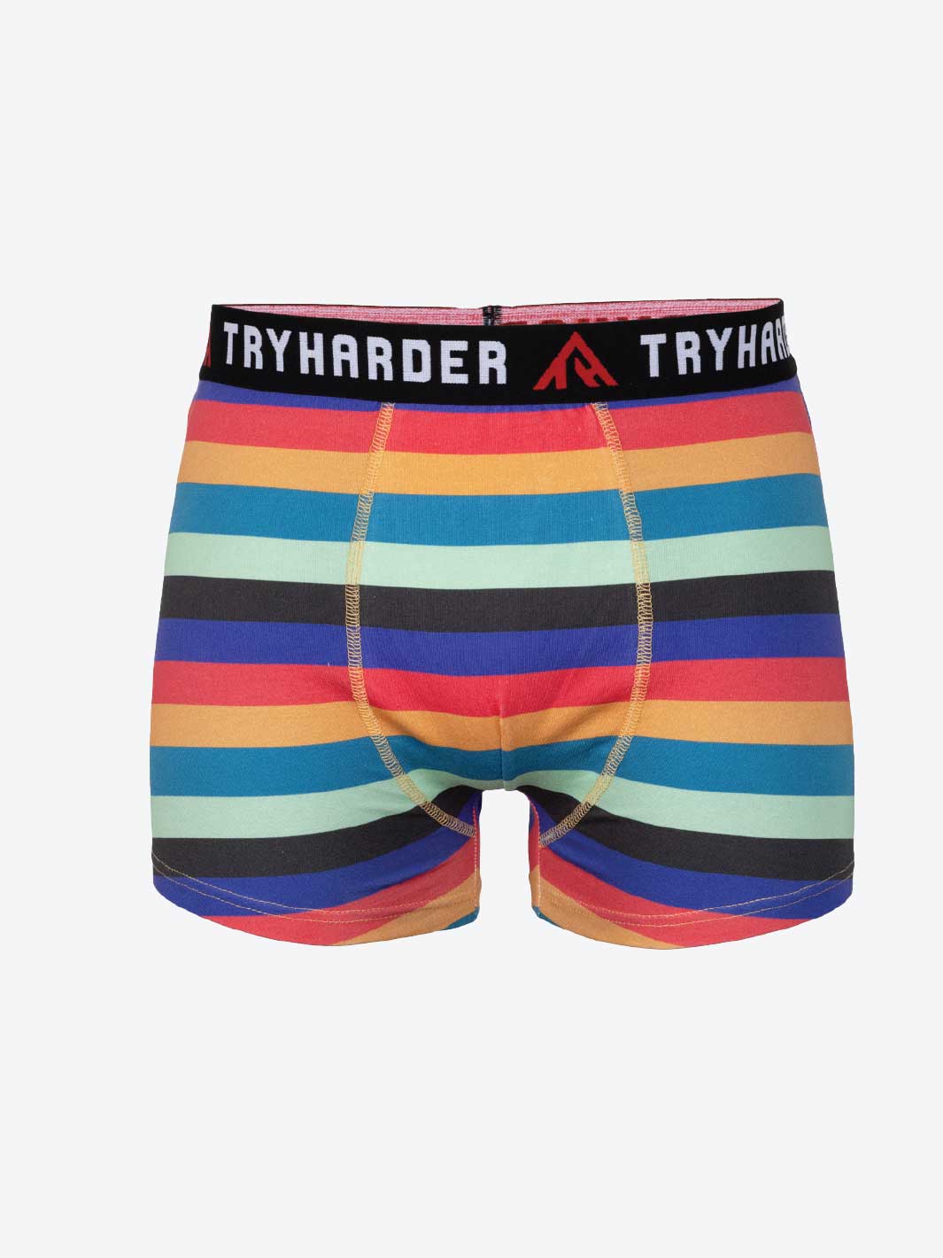 TRYHARDER - Boxer - Orange gestreift 1 Pack