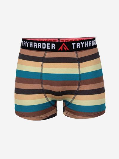 TRYHARDER - Boxer - Brown Stripes 1 pack