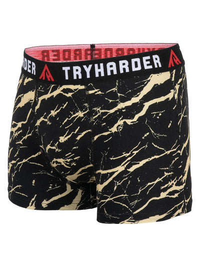 TRYHARDER - Boxer - Marble Black 1 pack