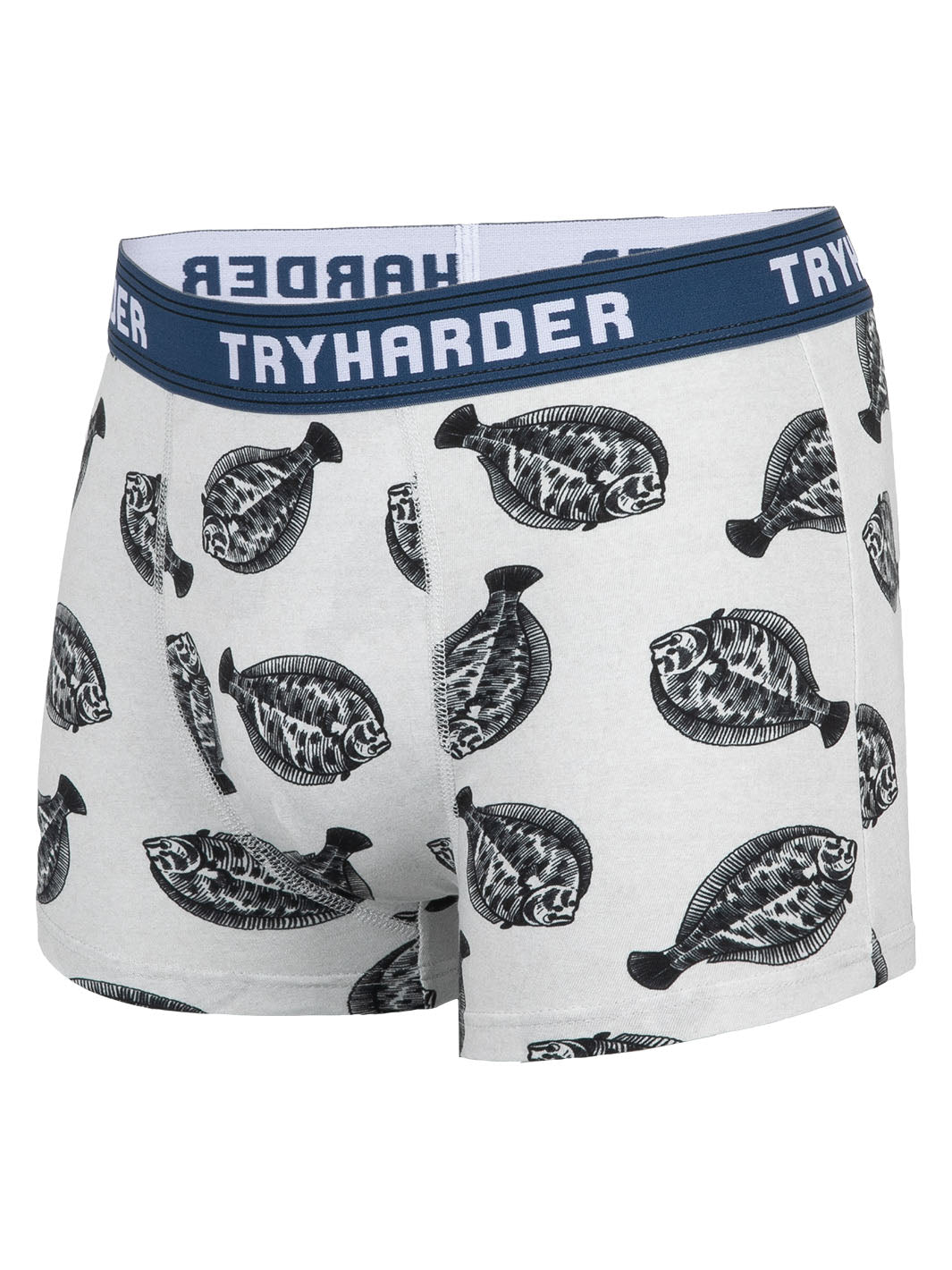 TRYHARDER - Boxer - Fisch Grau 1 Pack