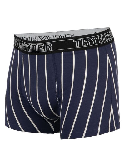 TRYHARDER - Boxer - Navy weiß gestreift 1 Pack