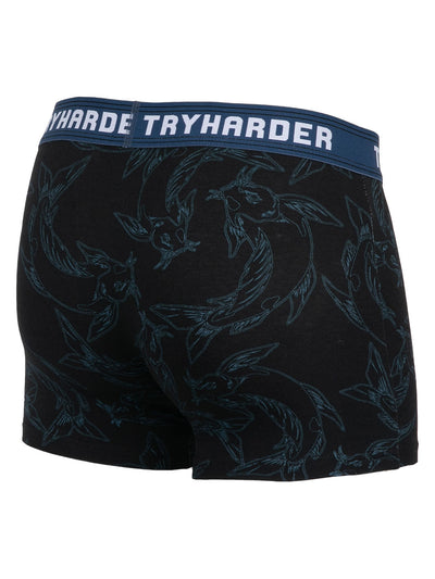 TRYHARDER - Boxer - Fish Navy 1 pack